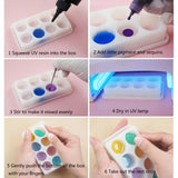 Resin Pigment Box UV Storage Mold Jewelry Making Tools