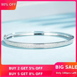 Lab Diamond Bangle 925 Silver Party Bracelet Wedding Accessory
