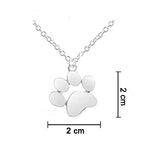 925 Sterling Silver Paw Print Necklace Pendant - Personalized Pet Jewelry Gift