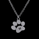 925 Sterling Silver Paw Print Necklace Pendant - Personalized Pet Jewelry Gift