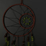 Peacock Feather Double Ring Dream Catcher Ornament