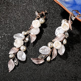 Crystal Flower Clip-On Earrings