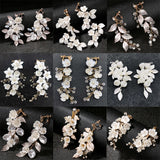Crystal Flower Clip-On Earrings