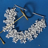 Crystal Pearl Headband for Women Bridal Wedding Hair Party Bride Prom