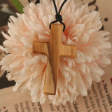 Christian Gift: Car Rearview Mirror Pendant with Leather Rope Necklace