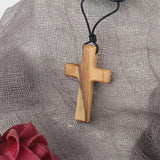 Christian Gift: Car Rearview Mirror Pendant with Leather Rope Necklace