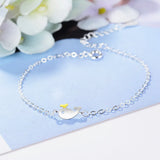 Epoxy Whale Fish Bracelet - 925 Sterling Silver
