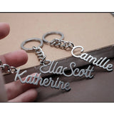 Personalized Name Keychain Stainless Steel Women's Jewelry