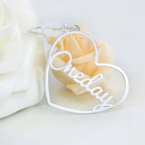 Personalized Name Drop Earrings Stainless Steel Dangle Jewelry