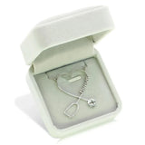 Personalized Stethoscope Necklace Stainless Steel Pandent Personalise Nameplate