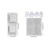 Photo Frame Keychain UV Crystal Epoxy Resin Mold Necklace Pendant Silicone Mould