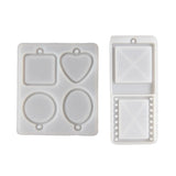 Photo Frame Keychain UV Crystal Epoxy Resin Mold Necklace Pendant Silicone Mould