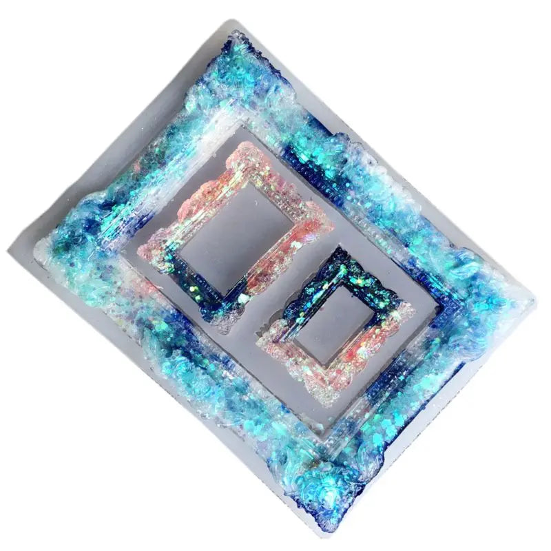 Resin Mold Silicone Picture Frame Fondant Candy Chocolate Mold Art Craft