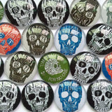 Skull Patterns Glass Cabochons Mixed Round Jewelry Supplies