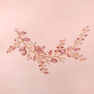 Pink Crystal Headbands for Women Wedding Hair Accessories