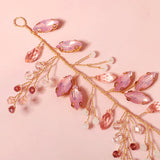 Pink Crystal Headbands for Women Wedding Hair Accessories