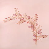 Pink Crystal Headbands for Women Wedding Hair Accessories