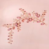 Pink Crystal Headbands for Women Wedding Hair Accessories
