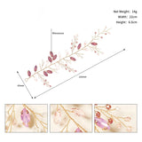 Pink Crystal Headbands for Women Wedding Hair Accessories