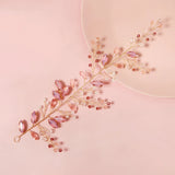 Pink Crystal Headbands for Women Wedding Hair Accessories