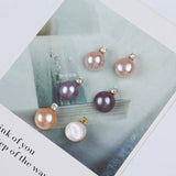 Pink Purple 11-13mm Baroque Pearl Earring Necklace Pendant