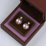 Pink Purple 11-13mm Baroque Pearl Earring Necklace Pendant