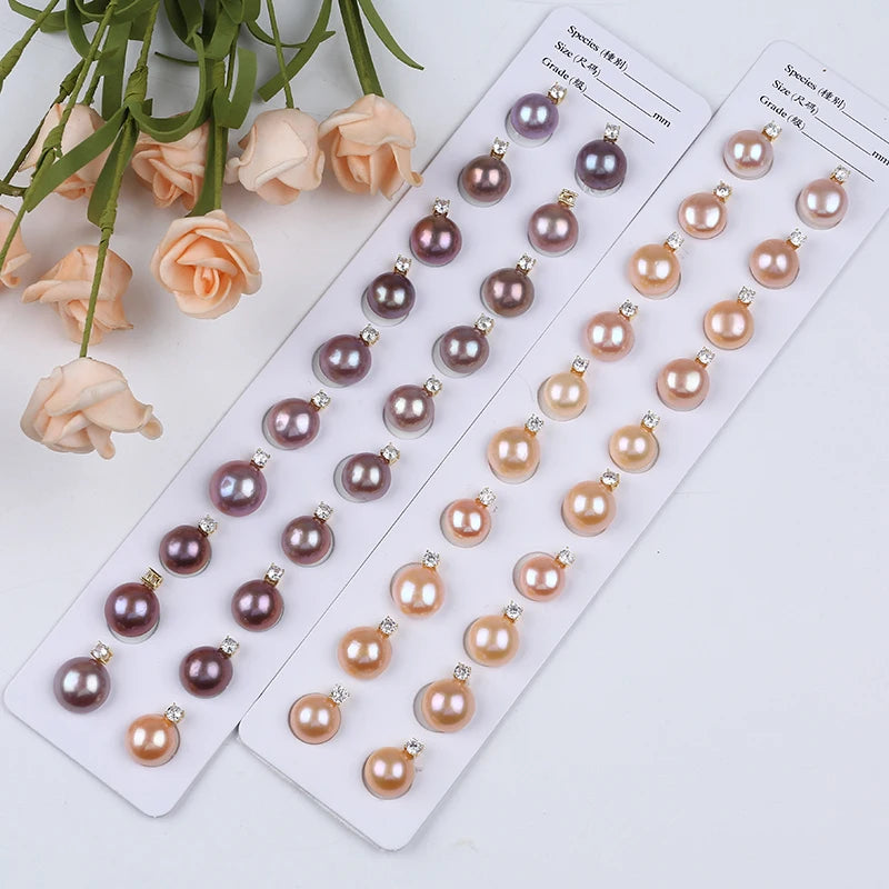 Pink Purple 11-13mm Baroque Pearl Earring Necklace Pendant