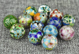 16mm Cloisonne Enamel Beaded DIY Jewelry Filigree Copper Accessories