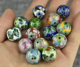16mm Cloisonne Enamel Beaded DIY Jewelry Filigree Copper Accessories
