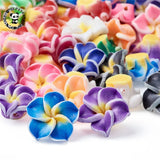 Polymer Clay Plumeria Flower Beads for Jewelry Making - Assorted Sizes
