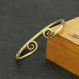 Copper Monkey King Hoop Bangle Antique Brass Bracelet
