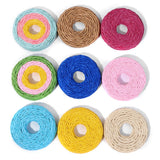 Round Rattan Straw Charms for Jewelry Making DIY