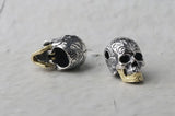 925 Silver Skull Beads Sterling Silver Skeleton Loose DIY Jewelry Findings