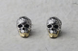 925 Silver Skull Beads Sterling Silver Skeleton Loose DIY Jewelry Findings