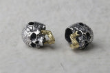 925 Silver Skull Beads Sterling Silver Skeleton Loose DIY Jewelry Findings