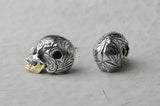 925 Silver Skull Beads Sterling Silver Skeleton Loose DIY Jewelry Findings
