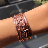 Copper Bangle Bracelet & Ring Set Boho Style Gift