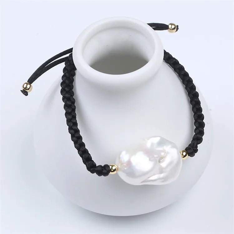 Baroque Pearl Charm Bracelet for Women