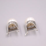 S925 Sterling Silver Drop Pearl Zircon Earrings