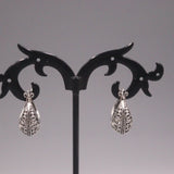 S925 Silver Earring Hoop Retro Circle Hollow Flowers Bohemian Ethnic