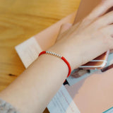 925 Silver Red Thread Bracelet Women