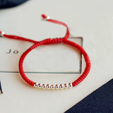 925 Silver Red Thread Bracelet Women