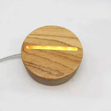 Resin Art Wood LED Light Display Base Night Lighted Stand