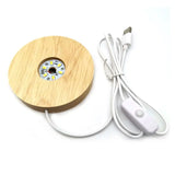 Wood LED Light Display Base for Resin Art Ornament