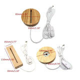 Resin Art Wood LED Light Display Base Crystal Glass Resin Art Ornament