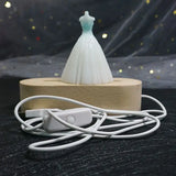 Resin Art Wood LED Light Display Base Crystal Glass Resin Art Ornament