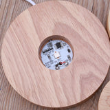 LED Display Base Colorful Light Wooden Night Base Resin Art Stand