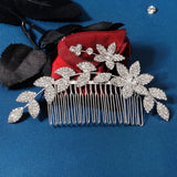 Rhinestone Flower Hair Combs Clips Bridal Wedding Hair Accessories