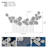 Rhinestone Flower Hair Combs Clips Bridal Wedding Hair Accessories