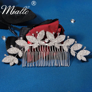 Rhinestone Flower Hair Combs Clips Bridal Wedding Hair Accessories